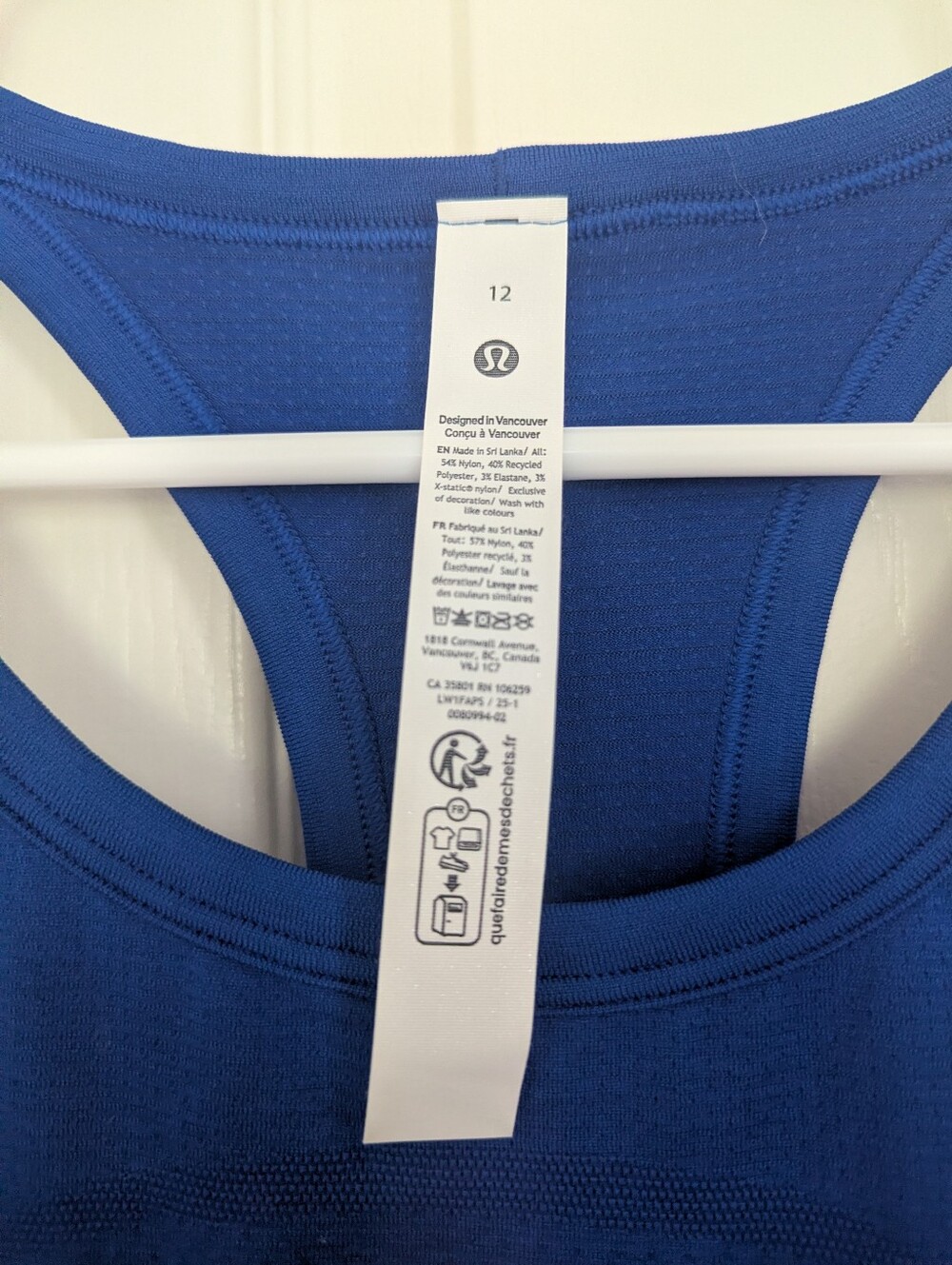 Lululemon Swiftly Tech Cropped Racerback Tank Top - Size 12 - Picture 3 of 3